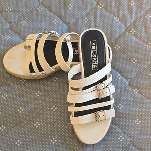 White Solsana Sandals  size 10